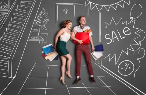 On shopping. Stock Photos