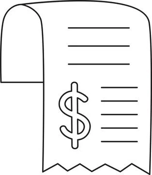 Shopping purchase receipt document illustration Stock Illustration