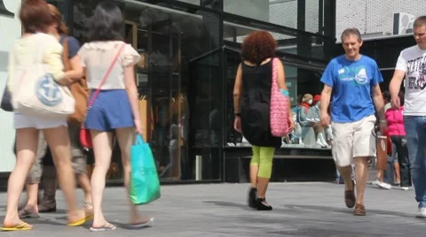 Shopping in Rotterdam Stock Footage 8551477
