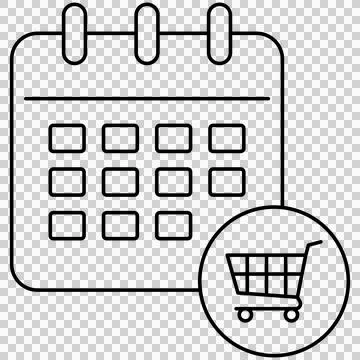 Shopping schedule Illustrazione stock