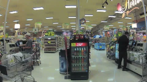 Shopping self checkout time lapse 動画素材 26682879