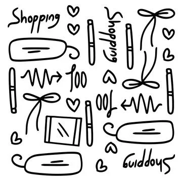 Shopping set bundle vector design Stock-Illustration