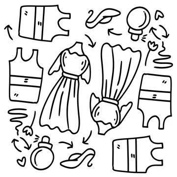 Shopping set bundle vector design Stock-Illustration