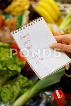 Shopping With A Shopping List, French