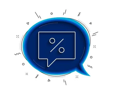 Shopping speech bubble line icon. Special offer. Vector 스톡 일러스트