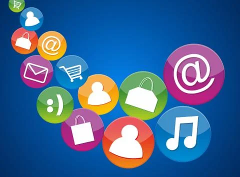 Shopping Speech Bubbles Stock Illustration