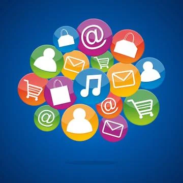 Shopping Speech Bubbles Stock Illustration