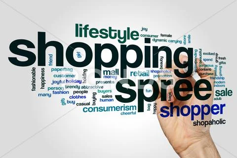 Shopping Spree Word Cloud Concept