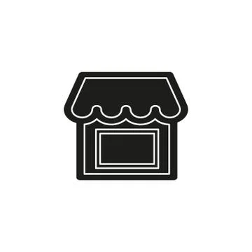 Shopping store building - vector store front illustration, supermarket icon Stock Illustration