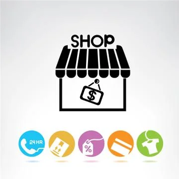 Shopping store Stock Illustration