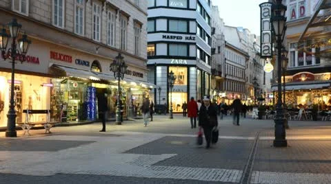 Shopping street Stock Footage 10844544