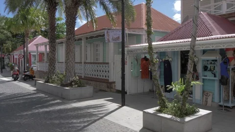 Shopping in Gustavia editorial stock photo. Image of sidewalk