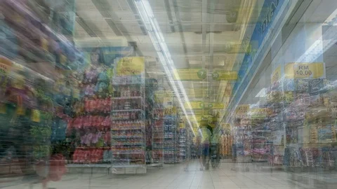 Shopping in the supermarket. Stock Footage 106763353