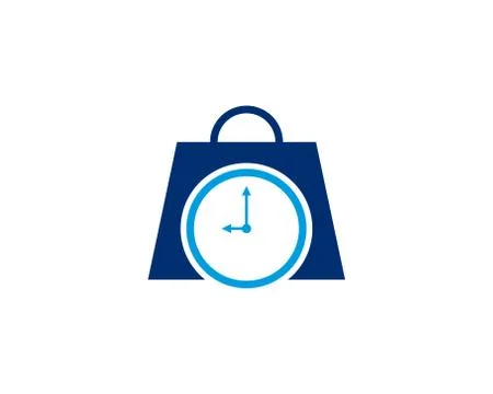 Shopping time logo Illustrazione stock