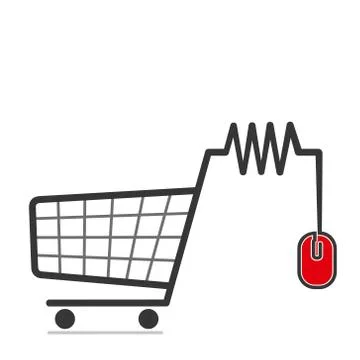 Shopping trolley icon vector Stock Illustration