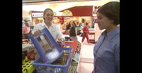 Shopping at a Two Dollar Bargain Store – Australia (1998) Stock Footage 310169127