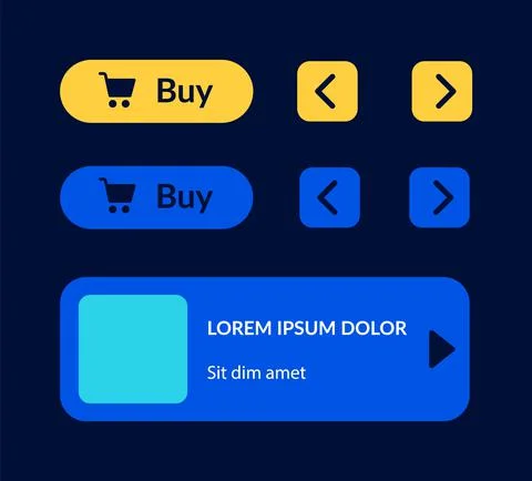 Shopping UI elements kit 스톡 일러스트