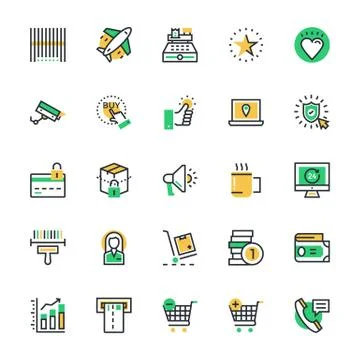 Shopping Vector Icons Stock Illustration