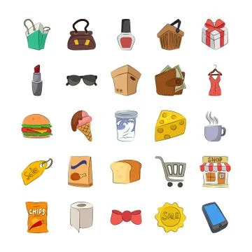 Shopping Vector Icons Stock Illustration