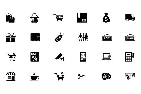Shopping Vector Icons Stock Illustration