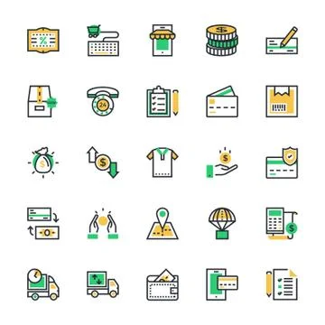 Shopping Vector Icons Set Stock Illustration