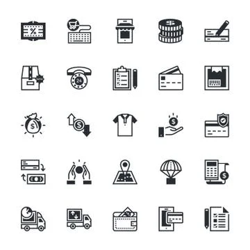 Shopping Vector Icons Set Stock Illustration