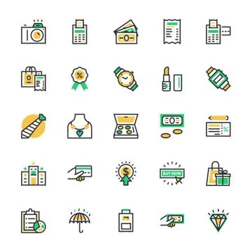 Shopping Vector Set Stock Illustration