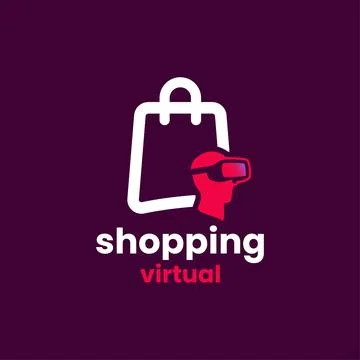 Shopping Virtual Logo Stock Illustration