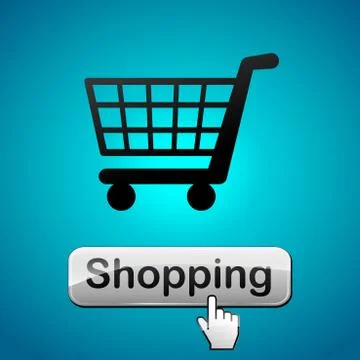 Shopping web button Stock Illustration