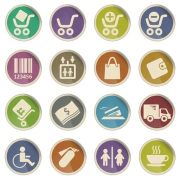 Shopping web icons Illustration