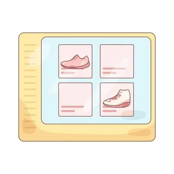 Shopping website Illustrazione stock