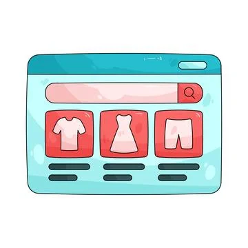 Shopping website Illustrazione stock