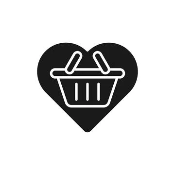 Shopping Wish List icon Vector Illustration. Shopping Wish List with Love Sha Stock Illustration