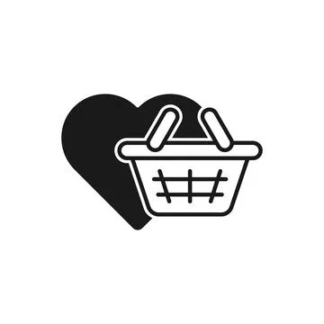 Shopping Wish List icon Vector Illustration. Shopping Wish List with Love Sha Stock Illustration