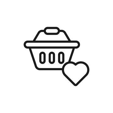 Shopping Wish List icon Vector Illustration. Shopping Wish List with Love Sha Stock-Illustration