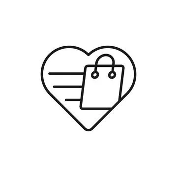 Shopping Wish List icon Vector Illustration. Shopping Wish List with Love Sha Stock-Illustration