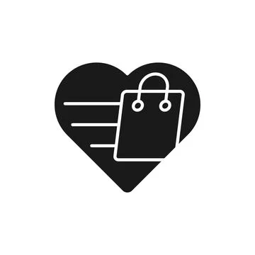 Shopping Wish List icon Vector Illustration. Shopping Wish List with Love Sha Stock Illustration