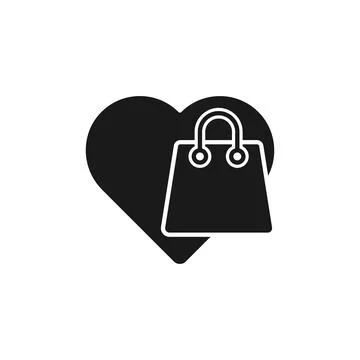 Shopping Wish List icon Vector Illustration. Shopping Wish List with Love Sha Иллюстрация