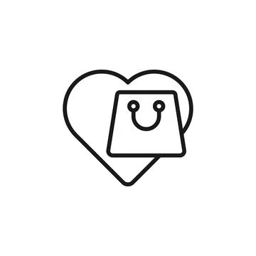 Shopping Wish List icon Vector Illustration. Shopping Wish List with Love Sha Stock-Illustration