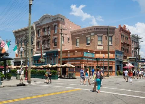 Shops and restaurants at universal studios florida Stock Photos