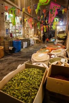 Shops at the Bazaar of Tabriz Stock Photos