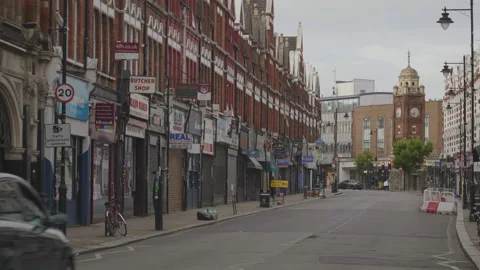 Shops in Crouch End, London Stock Footage 134280618