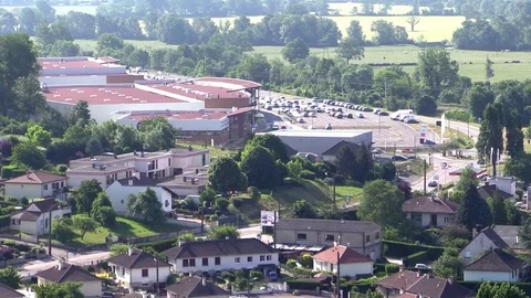 Shops on the edge of town Stock Footage 76951020