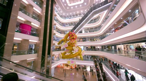 SHOPS ESCULATORS MALL TIMES SQUARE HONG KONG CHINA Stock-Footage 68019267