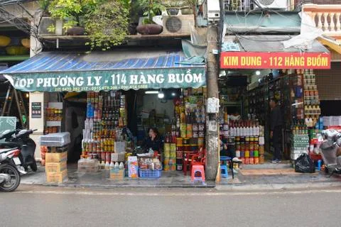Shops in Hanoi Stock Photos