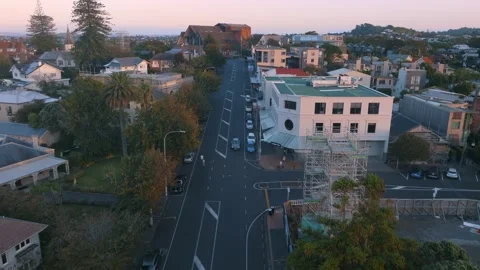 Shops, restaurants and cafes on Parnell road, auckland, New Zealand Stock-Footage 236531475