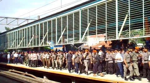 Shops in Station Dismantled Stock Footage 23637238