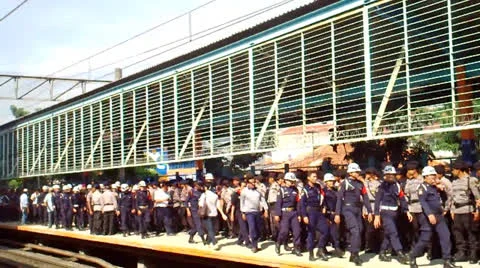 Shops in Station Dismantled Stock Footage 23666480