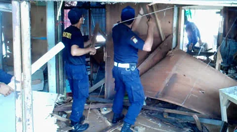 Shops in Station Dismantled Video stock 23713944