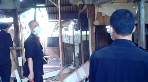 Shops in Station Dismantled Stock Footage 23715313